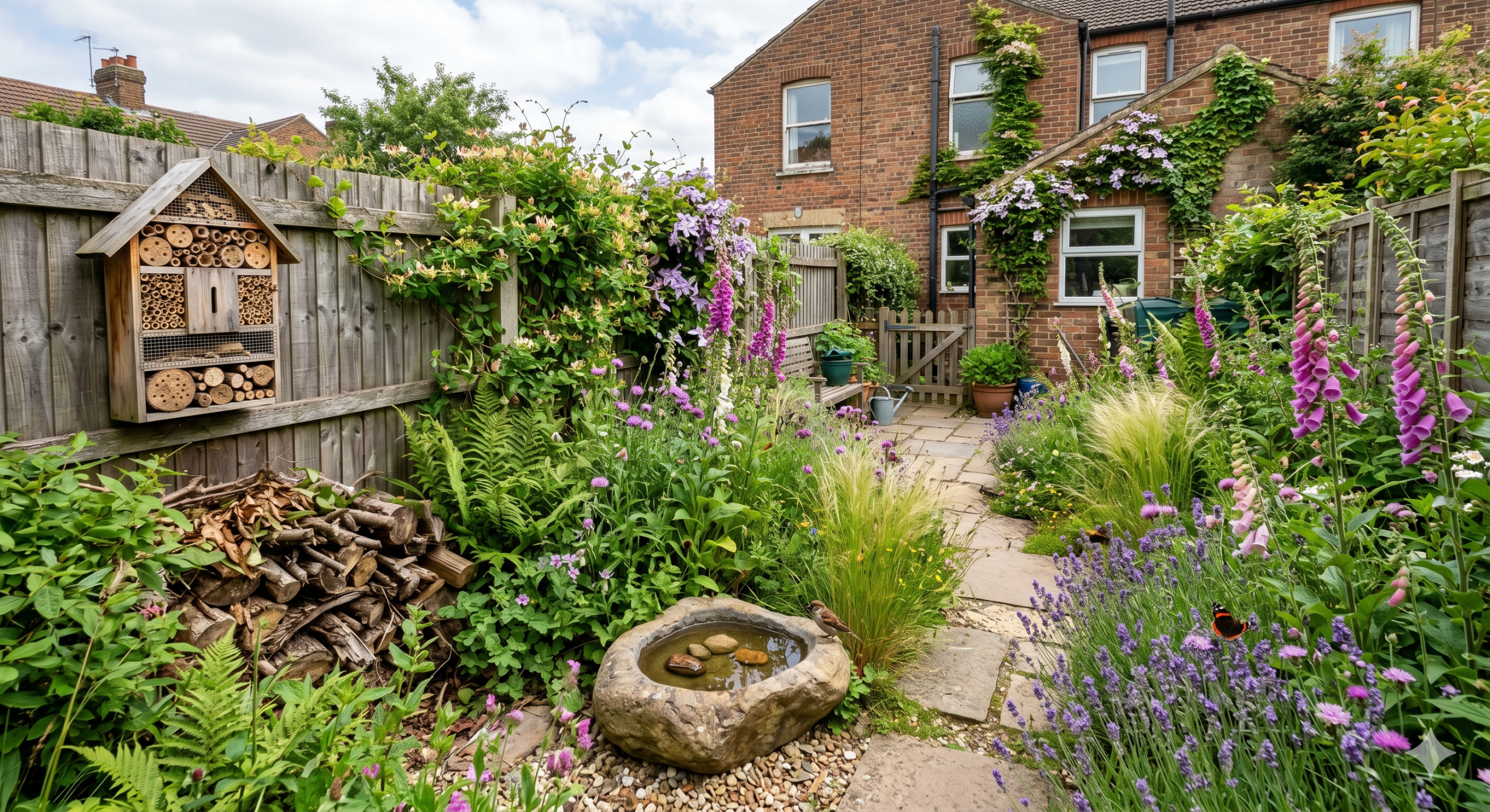 wildlife-friendly urban garden